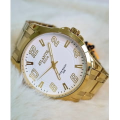 Relógio Atlantis Masculino Dourado A8063