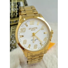 Relógio Atlantis Masculino Dourado A8063