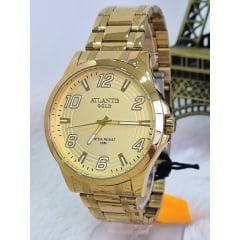 Relógio Atlantis Masculino Dourado A8063 Dourado