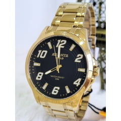 Relógio Atlantis Masculino Dourado A8063 Preo