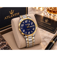 Relógio Atlantis Masculino Dourado A8063KU6 Relógio Atlantis Masculino Dourado A8063KU6
