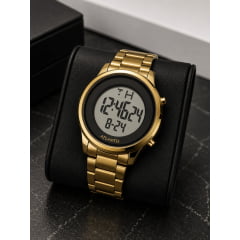 Relógio Atlantis Masculino Dourado Digital 80061B