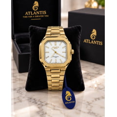 Relógio Atlantis Masculino Dourado g8092 Relógio Atlantis Masculino Dourado g8092