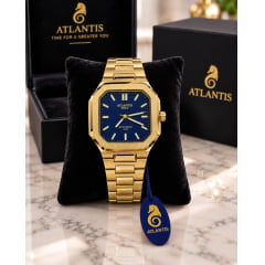 Relógio Atlantis Masculino Dourado g8092 Relógio Atlantis Masculino Dourado g8092