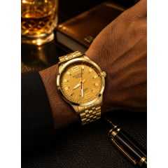 Relógio Atlantis Masculino Dourado