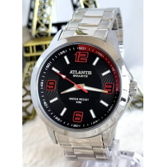 Relógio Atlantis Masculino Prata G3486PP