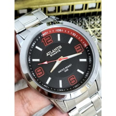 Relógio Atlantis Masculino Prata G3486PP