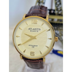 Relógio Atlantis Pulseira em couro A8038