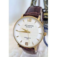 Relógio Atlantis Pulseira em couro A8038B