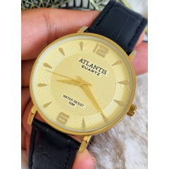 Relógio Atlantis Pulseira em couro A8038DC