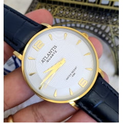 Relógio Atlantis Pulseira em couro A8038P