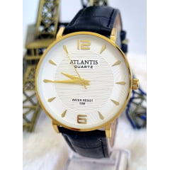 Relógio Atlantis Pulseira em couro A8038P