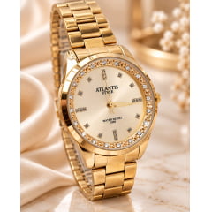 Relógio Banhado a Ouro Atlantis B90035