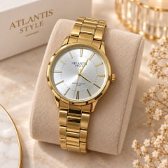 Relógio Banhado a Ouro Atlantis G3155DDPL Relógio Banhado a Ouro Atlantis G3155DDPL
