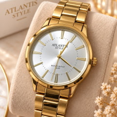 Relógio Banhado a Ouro Atlantis G3155DDPL Relógio Banhado a Ouro Atlantis G3155DDPL
