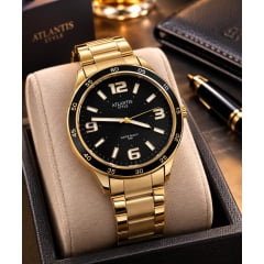 Relógio Banhado a Ouro Atlantis G9002
