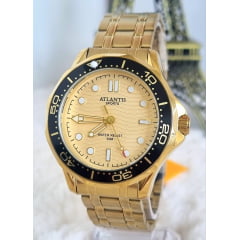 Relógio Banhado a Ouro Atlantis Gold A80232 Relógio Banhado a Ouro Atlantis Gold A80232