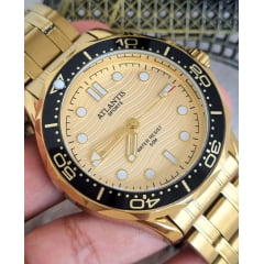 Relógio Banhado a Ouro Atlantis Gold A80232 Relógio Banhado a Ouro Atlantis Gold A80232