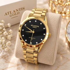 Relógio Banhado a Ouro Atlantis Gold B3477P Relógio Banhado a Ouro Atlantis Gold B3477P