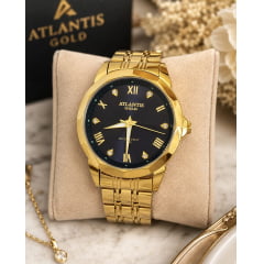 Relógio Banhado a Ouro Atlantis Gold B8029 Relógio Banhado a Ouro Atlantis Gold B8029