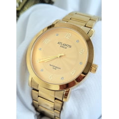 Relógio Banhado a Ouro Atlantis Gold G2005