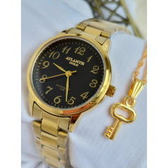 Relógio Banhado a Ouro Atlantis Gold W8002K1