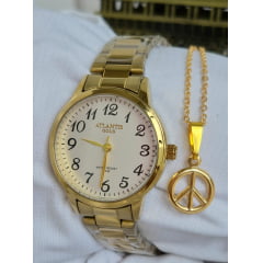 Relógio Banhado a Ouro Atlantis Gold W8002K2 Relógio Banhado a Ouro Atlantis Gold W8002K2