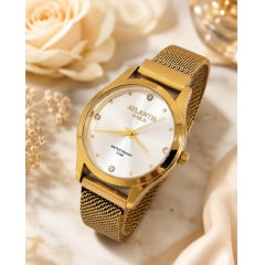 Relógio Banhado a Ouro Atlantis W8001 esteira