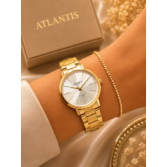Relógio Banhado a Ouro Atlantis W9013K1
