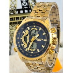 Relógio Dourado Altantis A8065 Relógio Dourado Altantis A8065