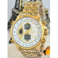 Relógio Dourado Altantis A8065B Relógio Dourado Altantis A8065B