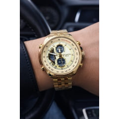 Relógio Dourado Altantis A8065P