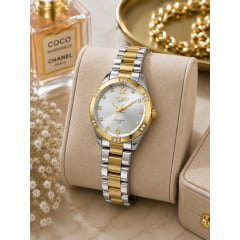 Relógio Dourado Altantis B8114M Relógio Dourado Altantis B8114M