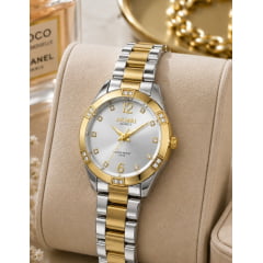 Relógio Dourado Altantis B8114M Relógio Dourado Altantis B8114M