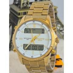 Relógio Dourado Altantis G8059B Relógio Dourado Altantis G8059B