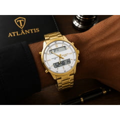 Relógio Dourado Altantis G8059B