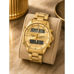 Relógio Dourado Altantis G8059D