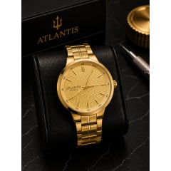 Relógio Dourado Altantis G8077D