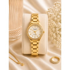 Relógio Feminino Altantis Dourado W9014DB
