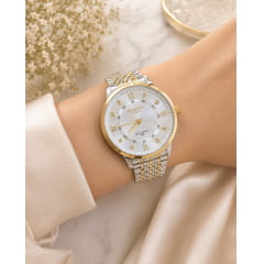 Relógio Feminino Atlantis G8069 Misto Prata