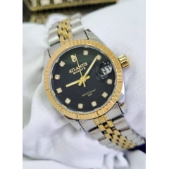 Relógio Feminino Atlantis W8022 Misto Fundo Preto