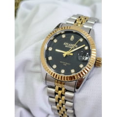 Relógio Feminino Atlantis W8022 Misto Fundo Preto