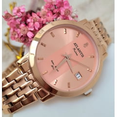 Relógio Feminino em Aço Atlantis Rose S028G