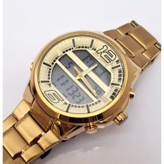 Relógio Masculino Atlantis Dourado A80361