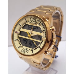 Relógio Masculino Atlantis Dourado A80361