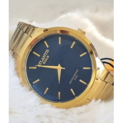 Relógio Masculino Atlantis Dourado G3247 Azul