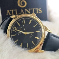 Relógio Masculino Atlantis em Couro A8039