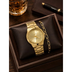 Relógio Masculino Dourado A3128k1