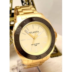 Relógio Masculino Dourado Atlantis Sports A3425