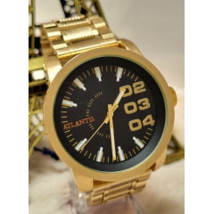 Relógio Masculino Dourado Atlantis Sports G3188
